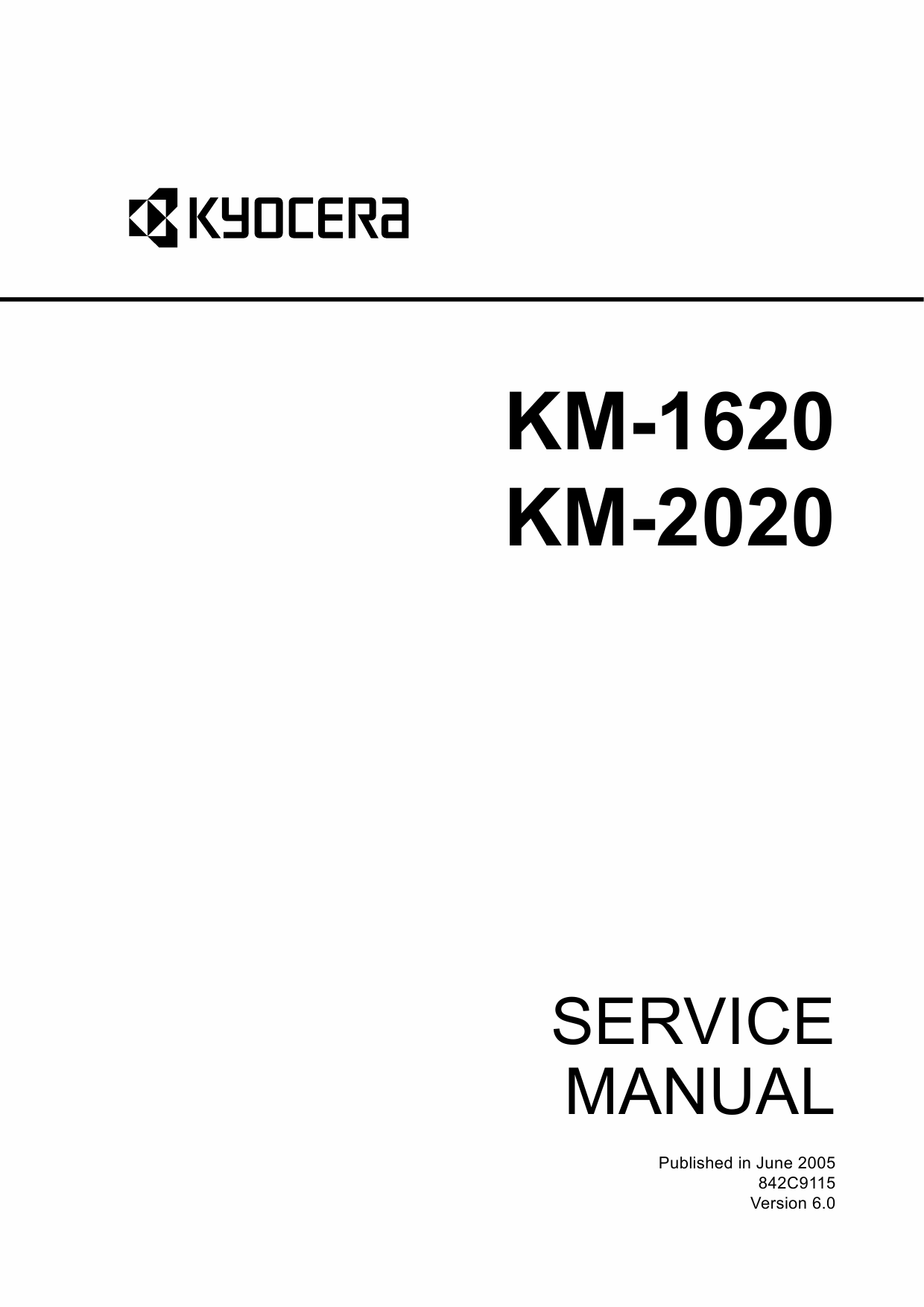KYOCERA Copier KM-1620 2020 Service Manual-1
